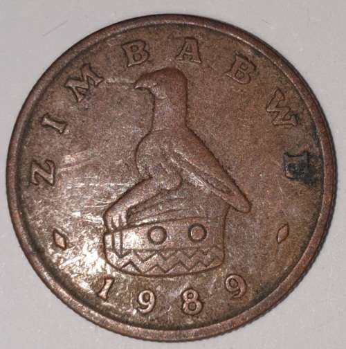 1989 - 1 CENT COIN - ZIMBABWE - (Bronze Plated Steel)
